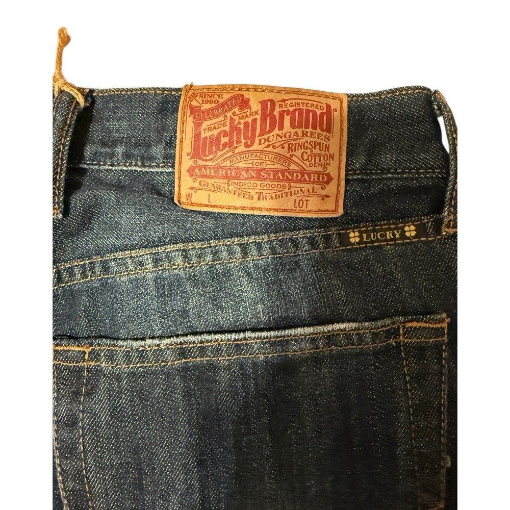 Lucky Brand 181 Jeans Men's 34 X 29‎  Blue Denim Cotton Straight Leg Relaxed Fit - Picture 4 of 16
